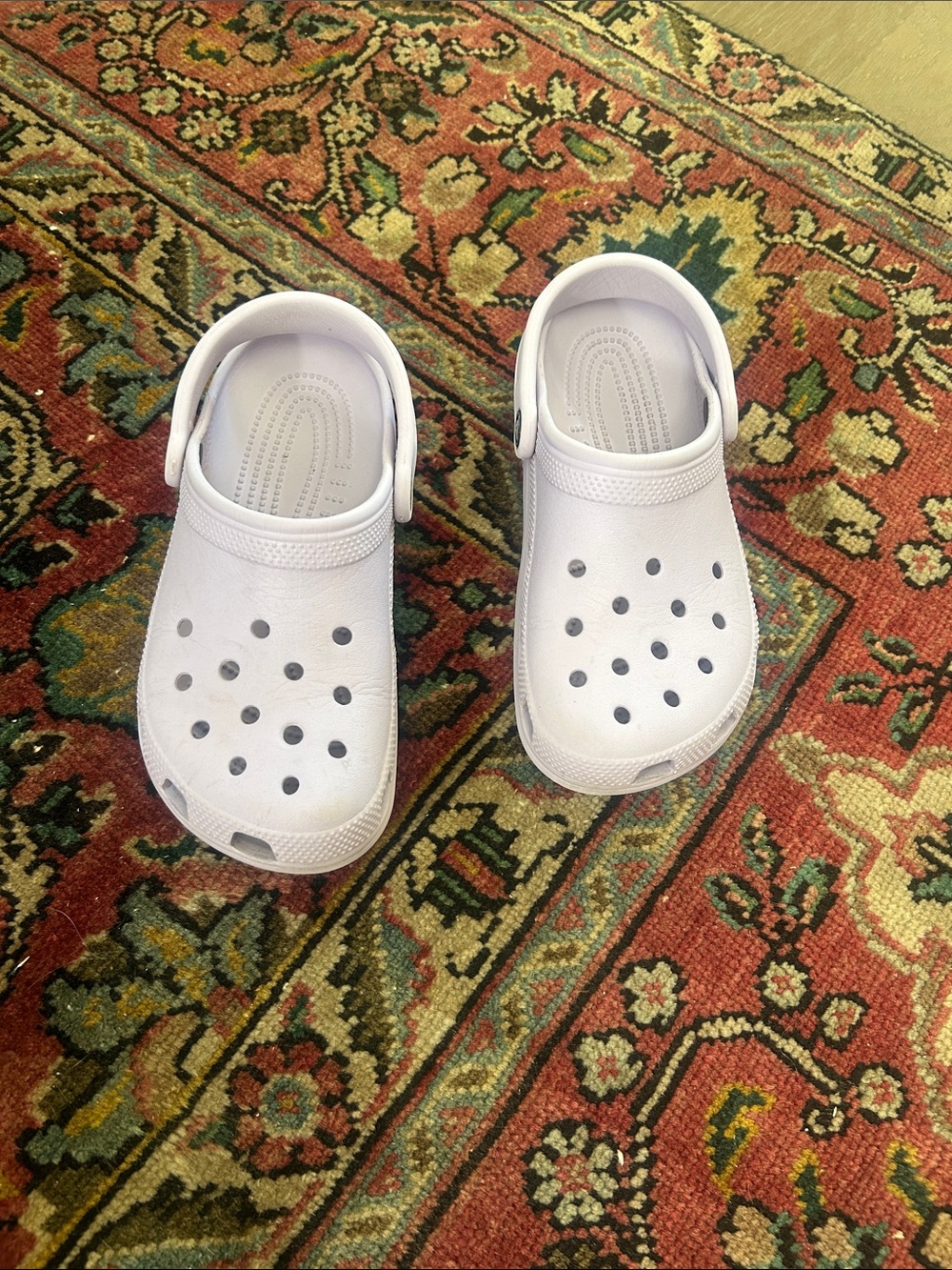 CROCS Kids White Classic Clog Sandals